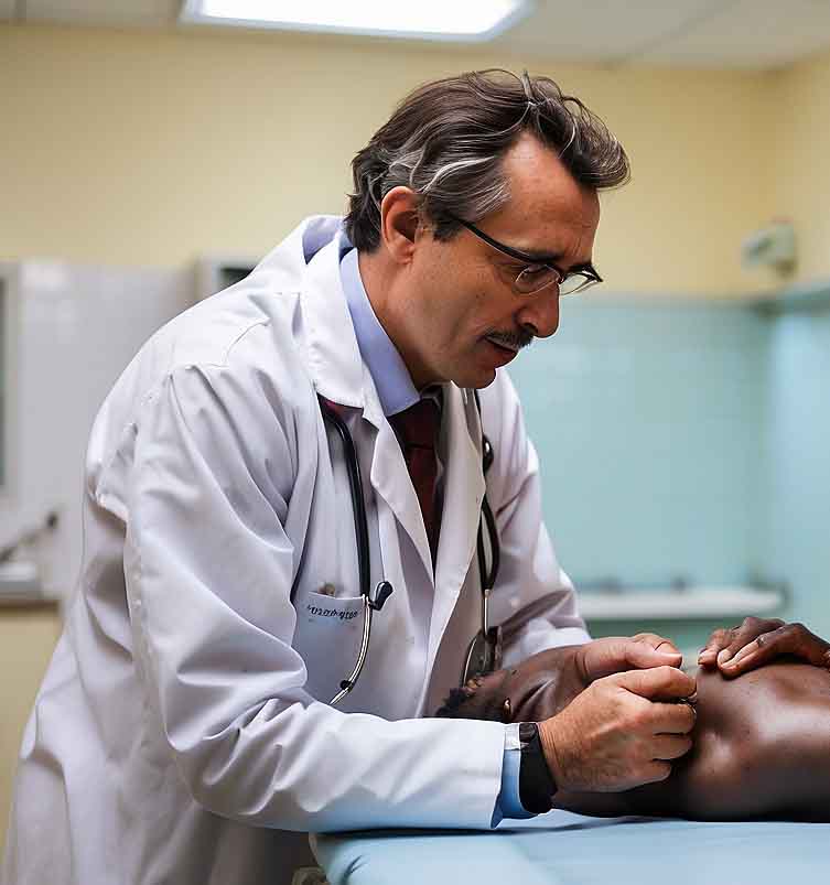 An_European_doctor_treating_a_Kenyan_pa_1